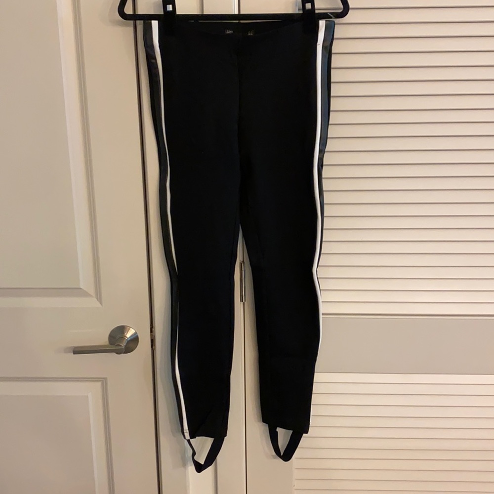 zara leggings with stripe down the side